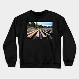 Silent, slumbering steel rails Crewneck Sweatshirt